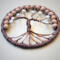 Handmade wire  tree of life art made with brown wire branches with wooden wood beads. Unique wire art ideal for boho style space